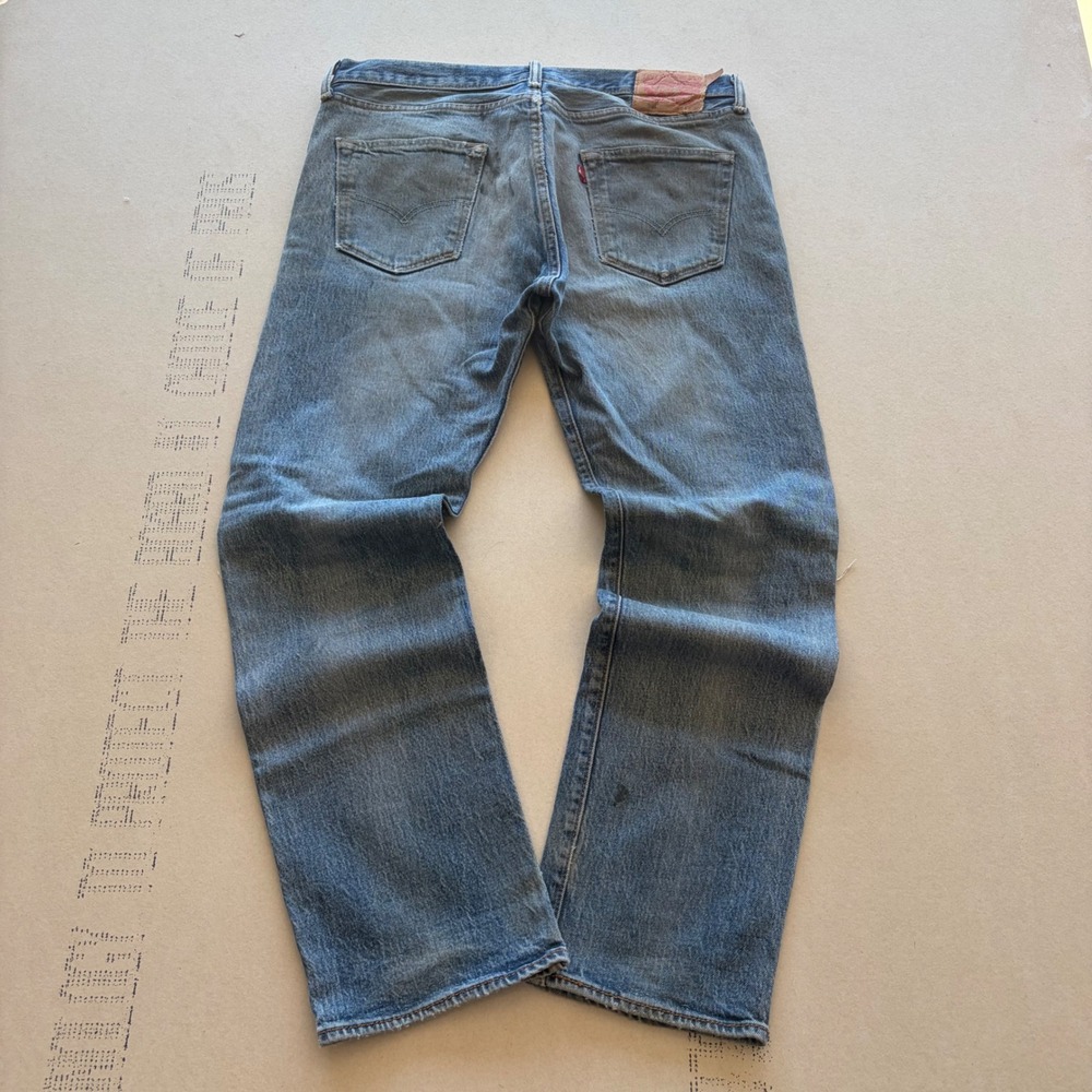 Y2K Faded Grunge Levis 501 Button Fly Jeans‎ Blue